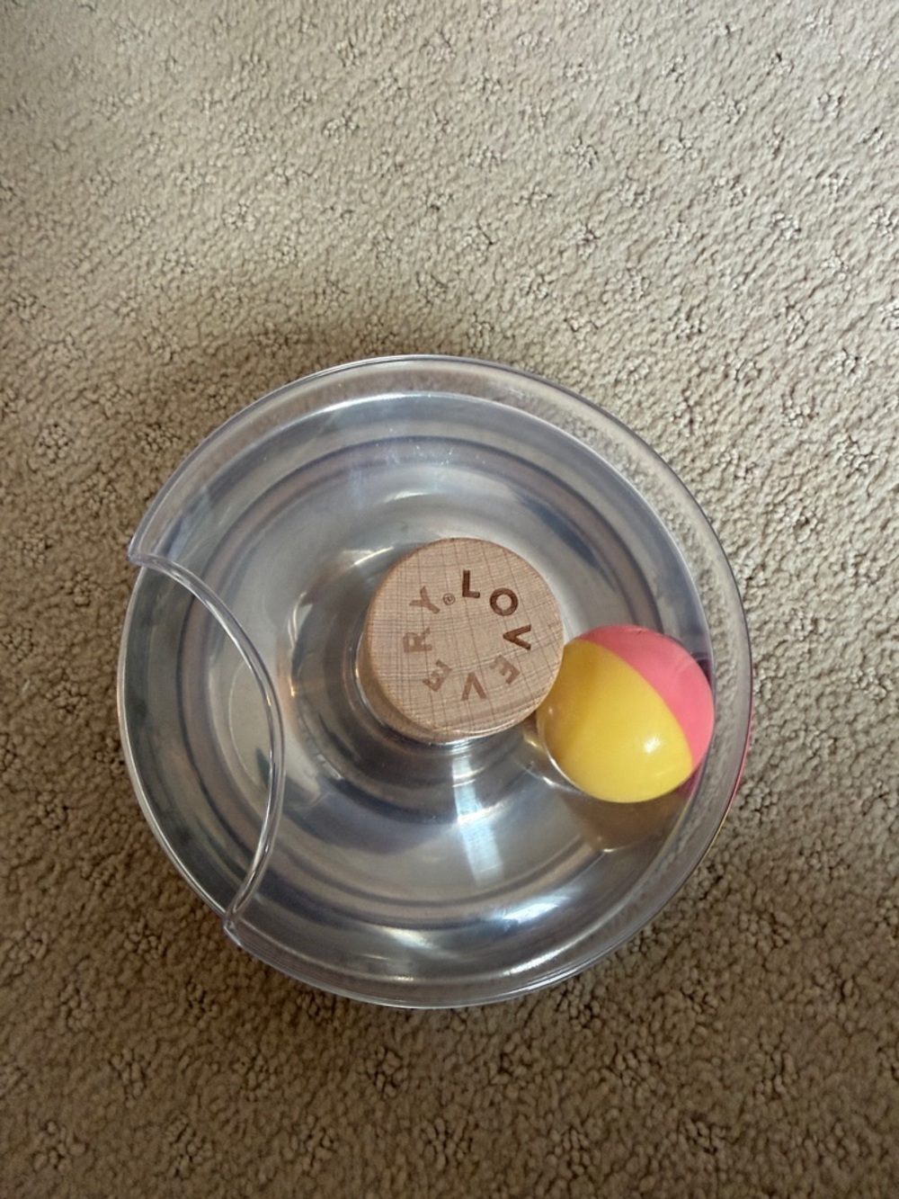 Lovevery - Stainless Steel Tip & Turn with rattle ball.